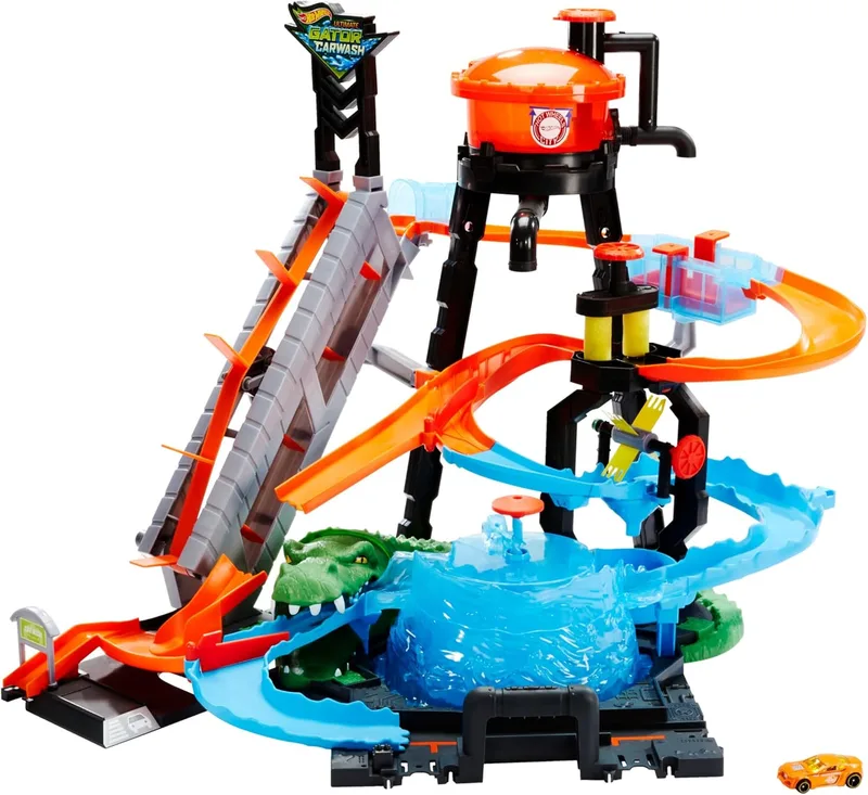 Hot Wheels ▫️ Crocodilo Destruidor, pista de carrinhos de brincar (Mattel FTB67)