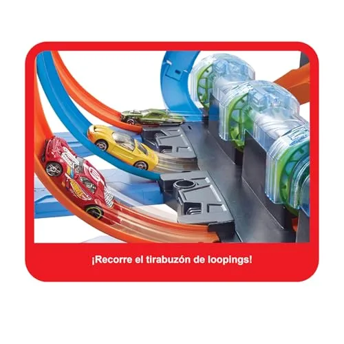 Hot Wheels ▫️ Conjunto de pista e carro Corkscrew Crash 3