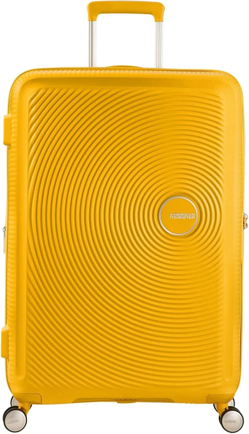 American Tourister Soundbox - Mala de cabina expansível Spinner S, 55 cm, 35,5/41 L, Amarelo (Amarelo dourado)