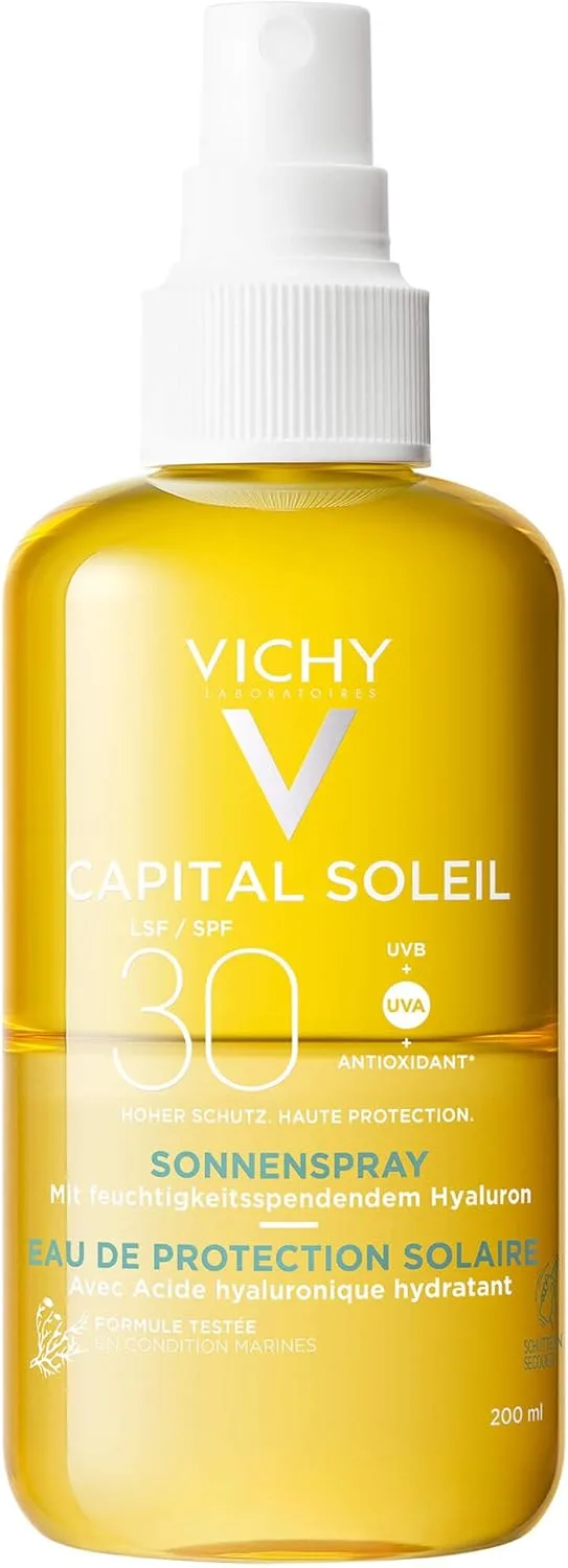 VICHY ▫️ Ideal Soleil Sol Spray Água Solar Hidratante FPS 30, 200 ml