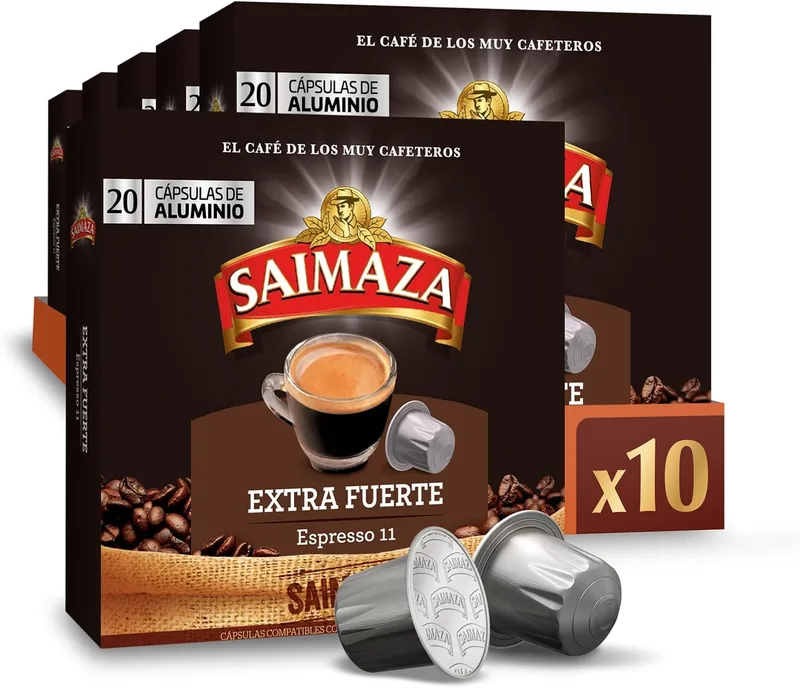 Saimaza ▫️ Café Extra Forte Espresso 11 - 200 cápsulas de alumínio compatíveis com máquinas Nespresso (R)