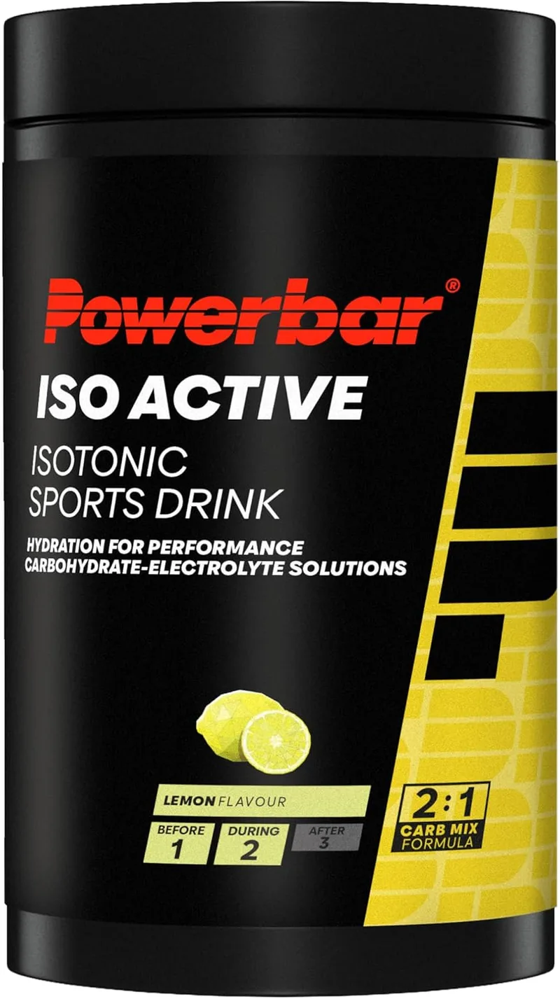 PowerBar ▫️ Isoactive - Limão - 600g - Bebida desportiva isotónica - 5 Electrólitos