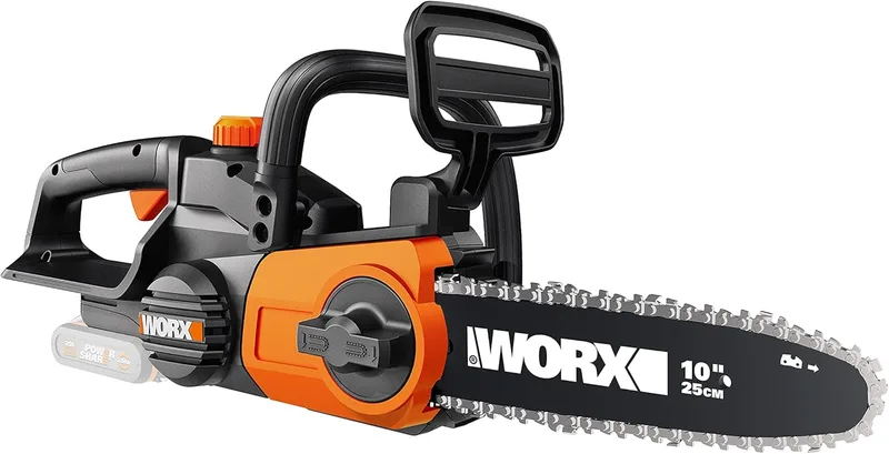 WORX ▫️ WG322E.9 Motosserra a bateria de 20 V, 25 cm, sem bateria nem carregador, tensão automática, lubrificação automática, sem gasolina nem cabo