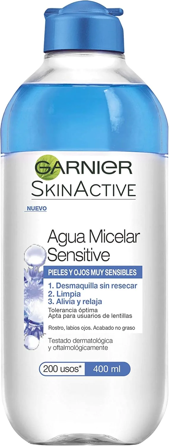 Garnier ▫️ Skin Active - Água Micelar Sensível para as Peles e os Olhos Muito Sensíveis, 400 ml