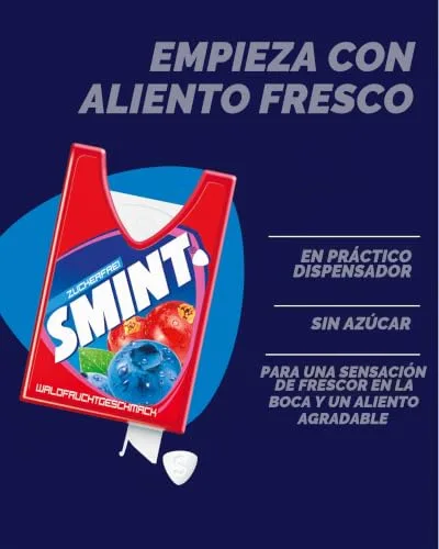 Smint ▫️ Tabs Frutas Silvestres, Pastilhas sem açúcar, Embalagem de 12 unidades 3
