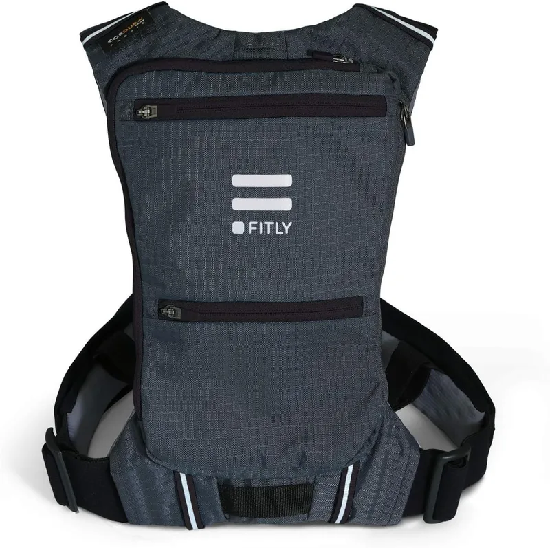FITLY ▫️ Minimalist Running Pack | Mochila unissexo para corrida com suporte para telemóvel, espaço de arrumação e cinto torácico | para transportar objetos pessoais durante a corrida | Equipamento para corrida