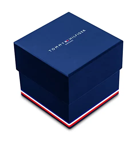 Tommy Hilfiger ▫️ Relógio analógico multifuncional de quartzo para homem, com bracelete em silicone, aço inoxidável ou couro, submostras para o dia e a data, resistente à água até 5 ATM. 5