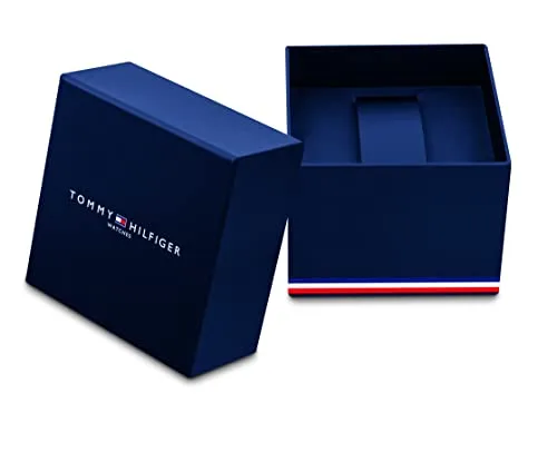 Tommy Hilfiger ▫️ Relógio analógico multifuncional de quartzo para homem, com bracelete em silicone, aço inoxidável ou couro, submostras para o dia e a data, resistente à água até 5 ATM. 6