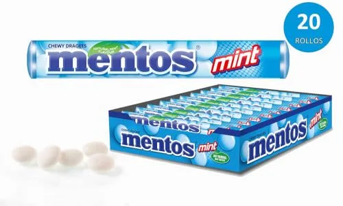 Mentos ▫️ Menta, Caramelo para Mastigar - 20 unidades de 38 g (Total: 760 g) 3
