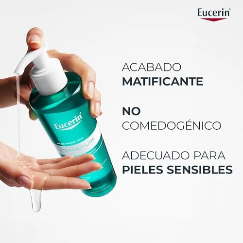 Eucerin ▫️ DermoPure Clinical Gel de Limpeza Purificante (200 ml), gel de limpeza com ácido salicílico para peles com tendência acneica e sensíveis, gel de limpeza facial e corporal para peles oleosas 3