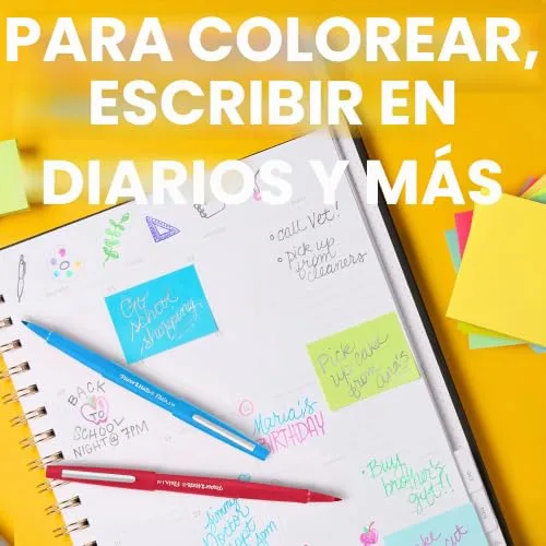 Paper Mate ▫️ Marcador Flair, ponta média de 1,1 mm, cores «Tropical», embalagem de 6 6