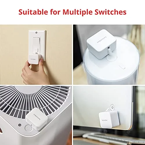 SwitchBot ▫️ Smart Switch Button Pusher - Aplicação Bluetooth ou controlo por temporizador, fácil de utilizar com 3 modos, requer Hub para ser compatível com a Alexa, o Google Assistant, a Siri e o IFTTT (Branco) 3