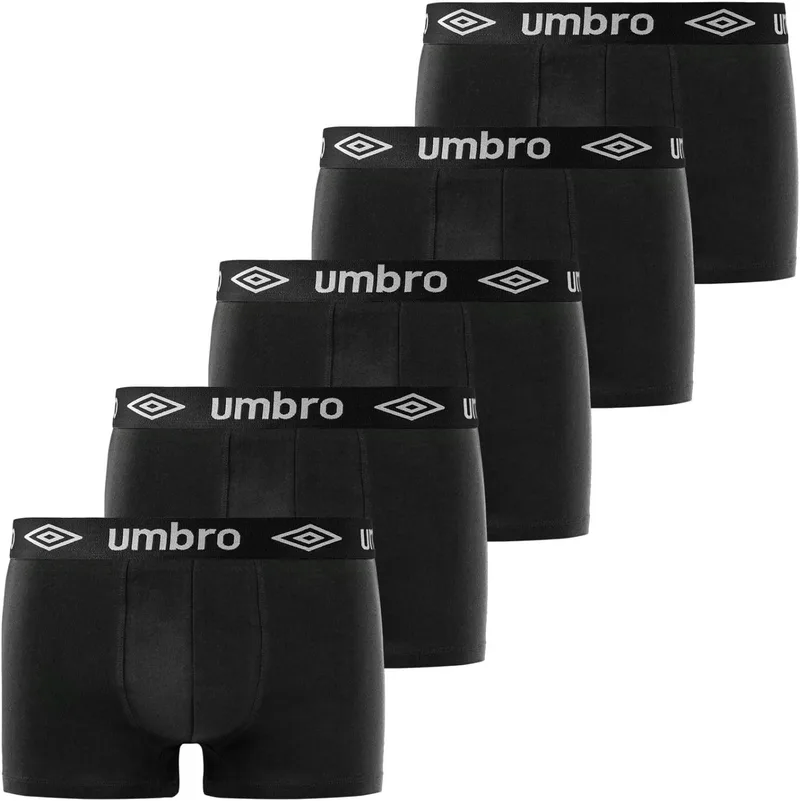 Umbro ▫️ Cuecas Boxer para Homem 100% Algodão, Roupa Interior para Homem, Sustentável, Natural (Conjunto de 5)