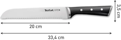 Tefal ▫️ Ice Force - Faca para pão de 20 cm, aço inoxidável 2