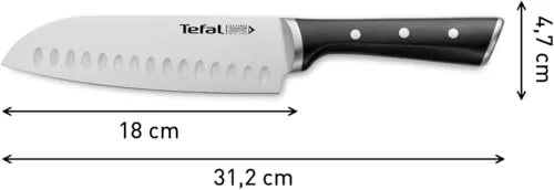Tefal ▫️ Ice Force - Faca Santoku de 18 cm, aço inoxidável 2