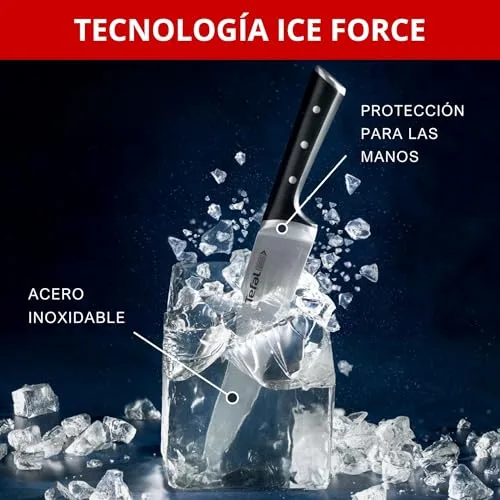 Tefal ▫️ Ice Force - Faca Santoku de 18 cm, aço inoxidável 3