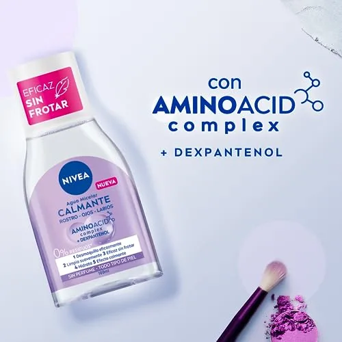 NIVEA ▫️ Água Micelar Calmante Mini - Desmaquilhante Facial - Com Dexpantenol - Desmaquilhante para os olhos, rosto e lábios - Limpa sem esfregar - Hidrata - Calmante - Para todos os tipos de pele - Embalagem de 12 x 100 ml 2