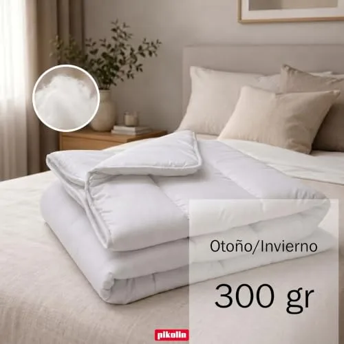 PIKOLIN ▫️ Edredão para cama 80/90, 140 x 200 cm, 300 g, antiácaros, Oeko-Tex 6