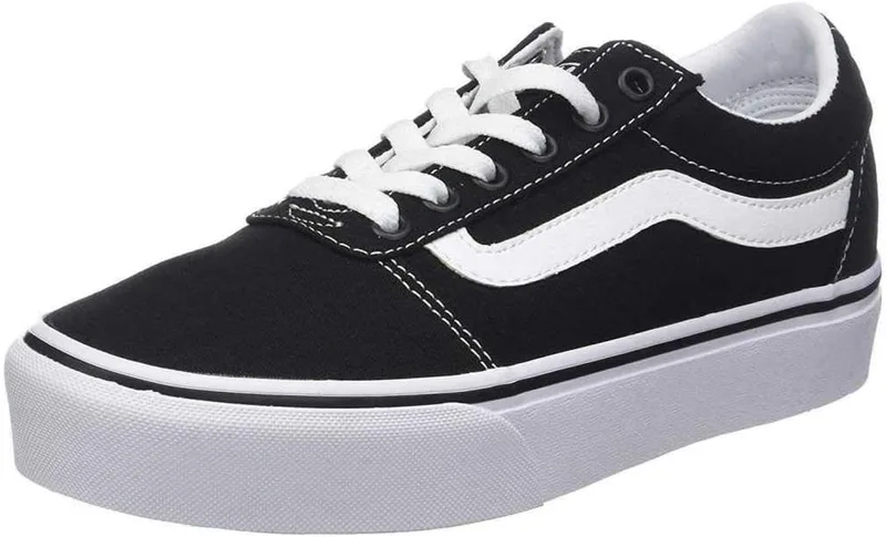 Vans ▫️ Ténis Ward Platform, Patchwork Azul Claro, 36 EU