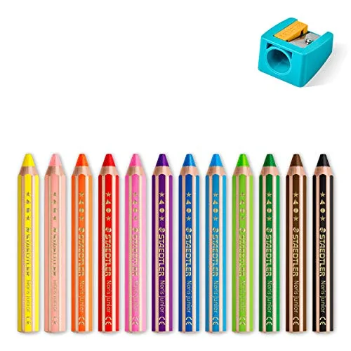 STAEDTLER ▫️ Noris junior 140 Lápis 3 em 1 – 12 cores 6