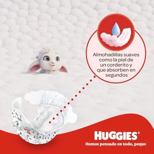 HUGGIES ▫️ Little Movers – Fraldas para bebé com motivos da Disney, Tamanho 3 (4-9 kg), Conforto para a pele 24 horas por dia, 7 dias por semana, 3 embalagens de 56 unidades, total de 168 fraldas 5