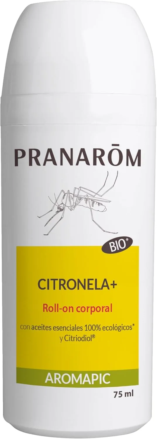 PRANAROM ▫️ Aromapic - Roll-On Antimosquitos Citronela+ Natural e Biológico - Prevenção Natural de Picadas - Ingredientes com Efeito Repelente - Aplicação Fácil - 75 ml