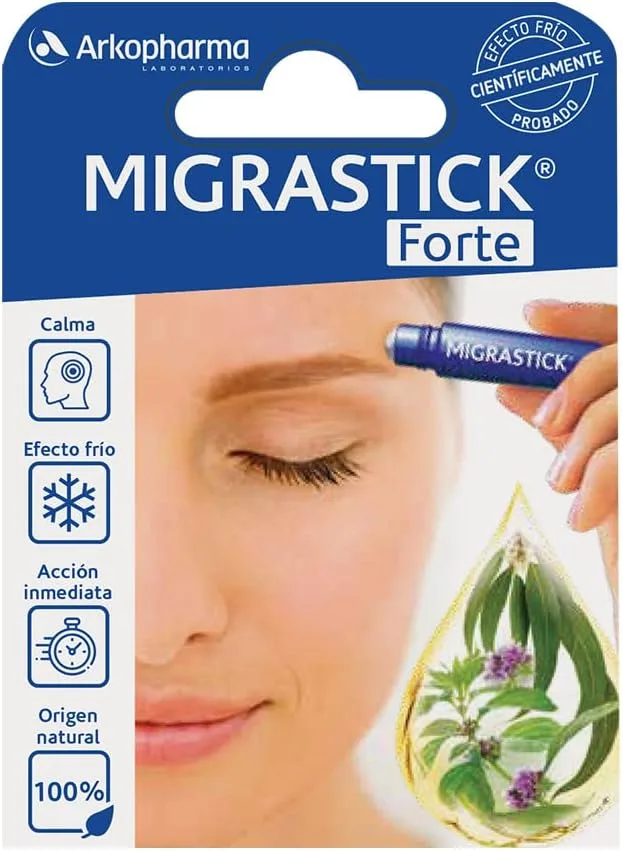 Arkopharma ▫️ Migrastick Forte Roll-On 3 ml Efeito Refrescante de Menta e Eucalipto