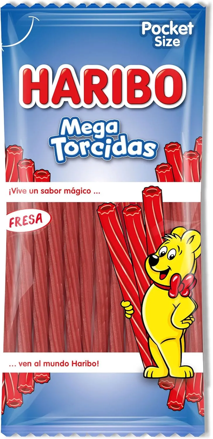 HARIBO ▫️ Mega Torcidas - Gomas - 18 saquetas de 75 g (1350 g)