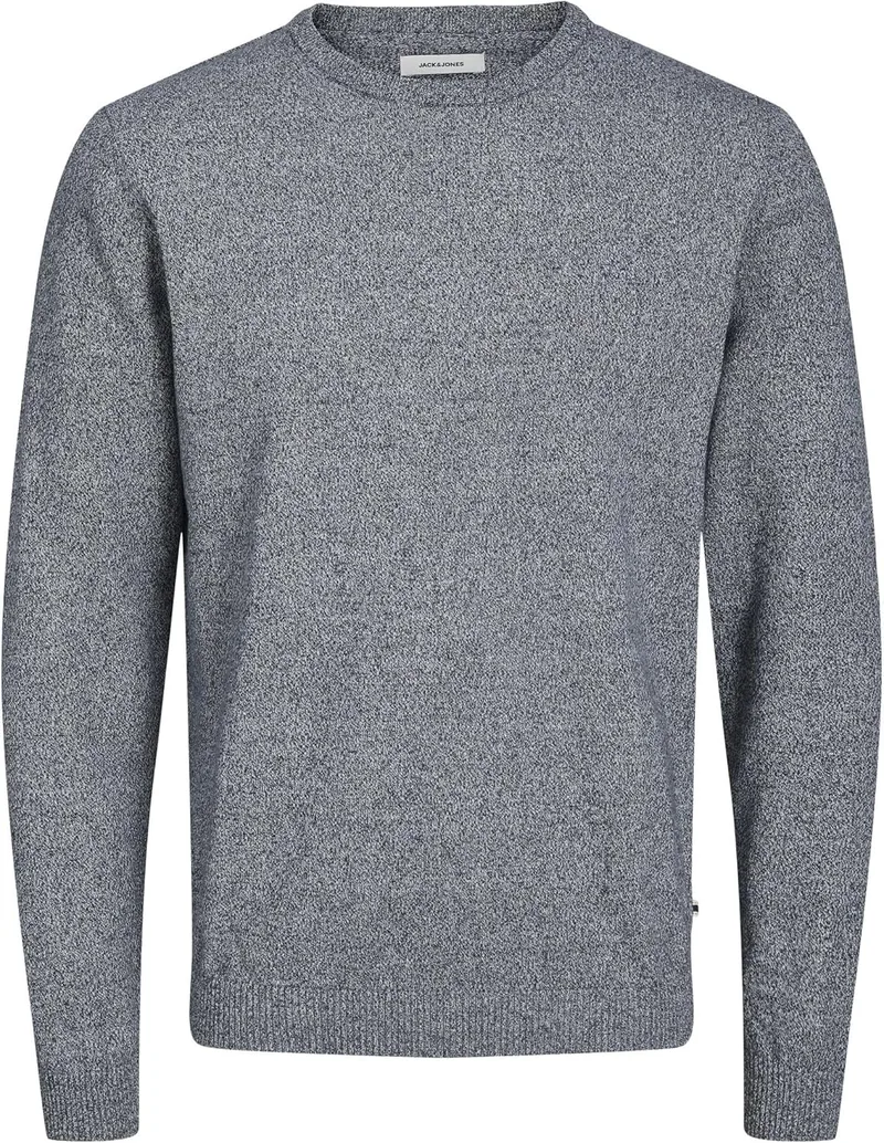 JACK & JONES ▫️ Camisola leve de manga comprida e gola redonda, modelo básico JJEBASIC