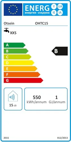 Otsein ▫️ OHTC15 - Aquecedor elétrico - Instalação vertical - Capacidade: 15 litros - Famílias pequenas - Dimensões do produto: 396 x 306 mm 3