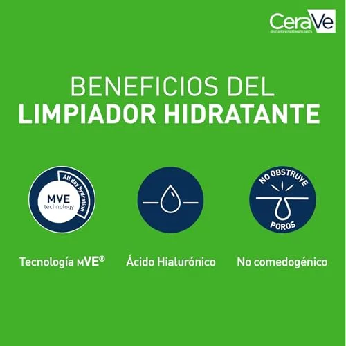 CeraVe ▫️ Hydrating Cleanser, Gel de limpeza hidratante em creme, 473 ml 3