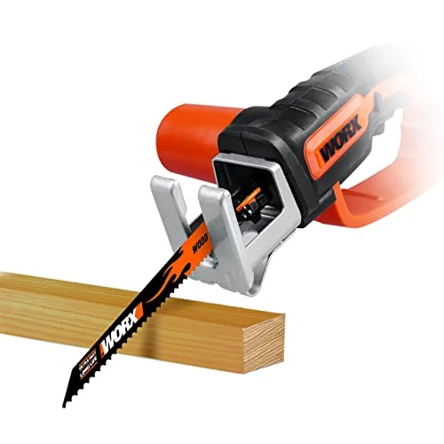 WORX ▫️ WG894E Serra multifunções 20 V-2 Ah, com 1 bateria e carregador incluídos, para madeira, plástico e ramos, compacta e leve, inclui lâminas universais para serra de recorte 3