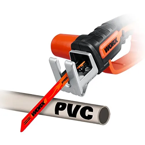WORX ▫️ WG894E Serra multifunções 20 V-2 Ah, com 1 bateria e carregador incluídos, para madeira, plástico e ramos, compacta e leve, inclui lâminas universais para serra de recorte 5