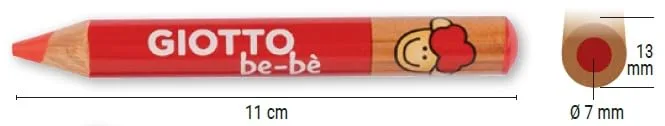 Giotto be-bè ▫️ Lápis de cor super laváveis, mina gigante, 7 mm, embalagem com 10 unidades 7