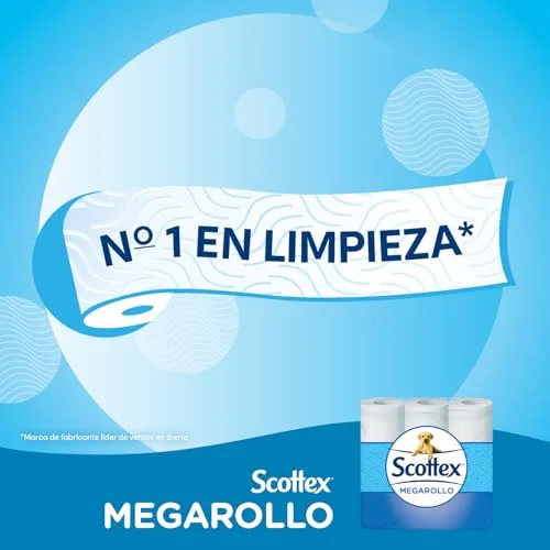 Scottex ▫️ Papel higiénico em megarolo (duplo rolo) – 48 rolos equivalem a 96 rolos normais – (4 embalagens de 12 rolos) 4