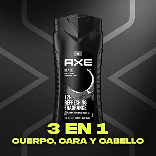 AXE ▫️ Gel de banho para homem Black 400 ml - Embalagem de 3 6
