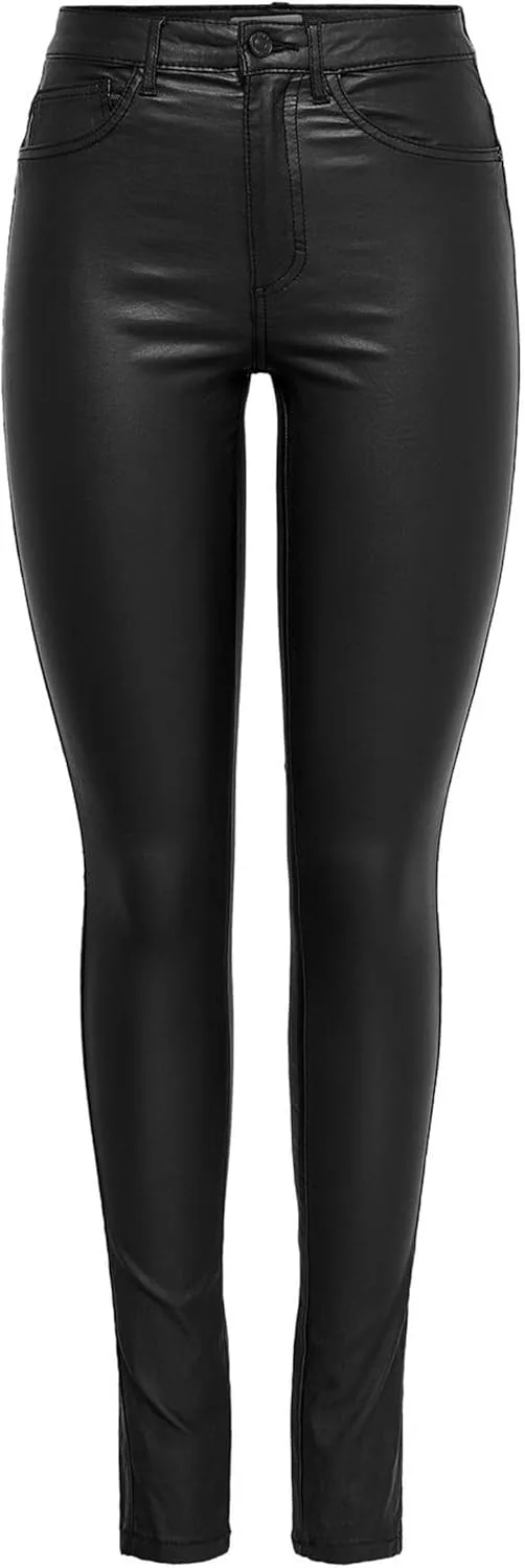 ONLY ▫️ Calças de couro sintético Calças de couro sintético ONLROYAL Skinny Fit