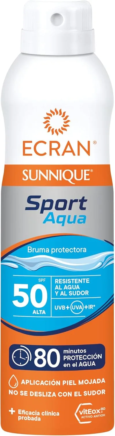 Ecran ▫️ Sunnique Sport - Bruma Solar FPS 50+ Aqua para Pele Molhada - 250 ml