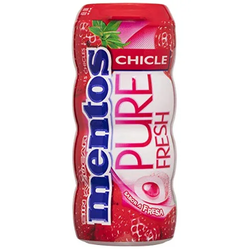 Mentos ▫️ Pocket Pastilha Elástica de Morango, Sem Açúcar - 10 unidades de 30 g (Total: 300 g) 3
