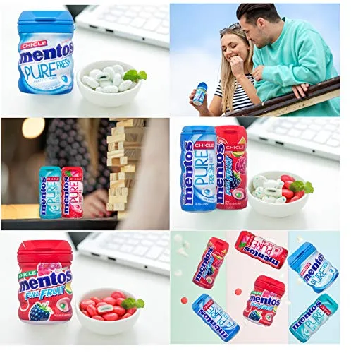 Mentos ▫️ Pocket Pastilha Elástica de Morango, Sem Açúcar - 10 unidades de 30 g (Total: 300 g) 5