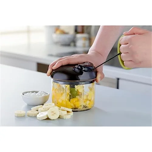 Tefal ▫️ 5 Segundos - Picador Manual 900 ml | 2 lâminas de aço inoxidável, sem eletricidade, rápido e seguro, para legumes, cebola, frutos secos, guacamole, fácil de limpar 2