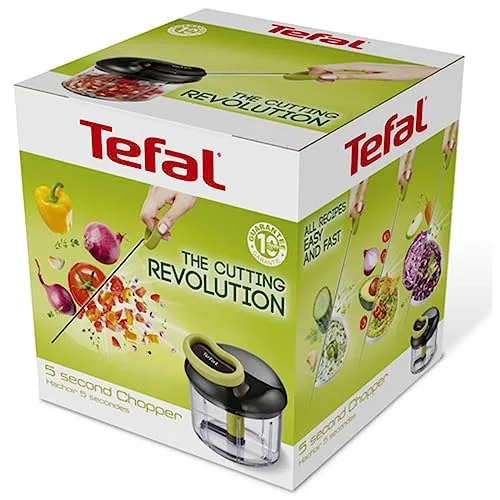 Tefal ▫️ 5 Segundos - Picador Manual 900 ml | 2 lâminas de aço inoxidável, sem eletricidade, rápido e seguro, para legumes, cebola, frutos secos, guacamole, fácil de limpar 4