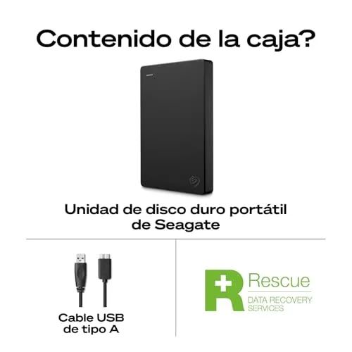 Seagate ▫️ Portable Drive 1 TB, Unidade de disco rígido externa, USB 3.0 para PC, computador portátil e Mac e serviços Rescue, Edição Especial da Amazon (STGX1000400) 3