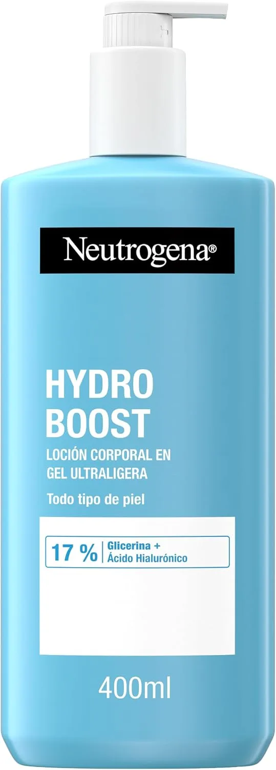 Neutrogena ▫️ Hydro Boost Loção Corporal em Gel Ultraleve, 400 ml | Com Ácido Hialurónico e Glicerina, Refrescante, Não Oleosa, 72 horas de Hidratação, Absorção Imediata, Para Pele Sensível