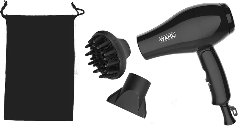 Wahl ▫️ Secador de cabelo de viagem dobrável 1 unidade, 296 g