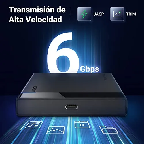 UGREEN ▫️ Caixa para disco rígido externo de 2,5" com USB 3.0 e UASP 2