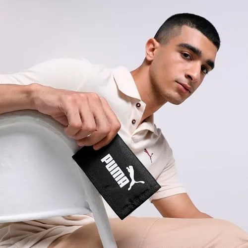 PUMA ▫️ Carteira Phase, unissexo, poliéster, resistente ao esmagamento, Black, tamanho único 2