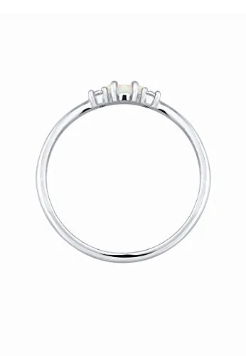 Elli ▫️ Anéis vintage para senhora com zircônias e opalas em prata de lei 925 banhada a ouro rosa 3