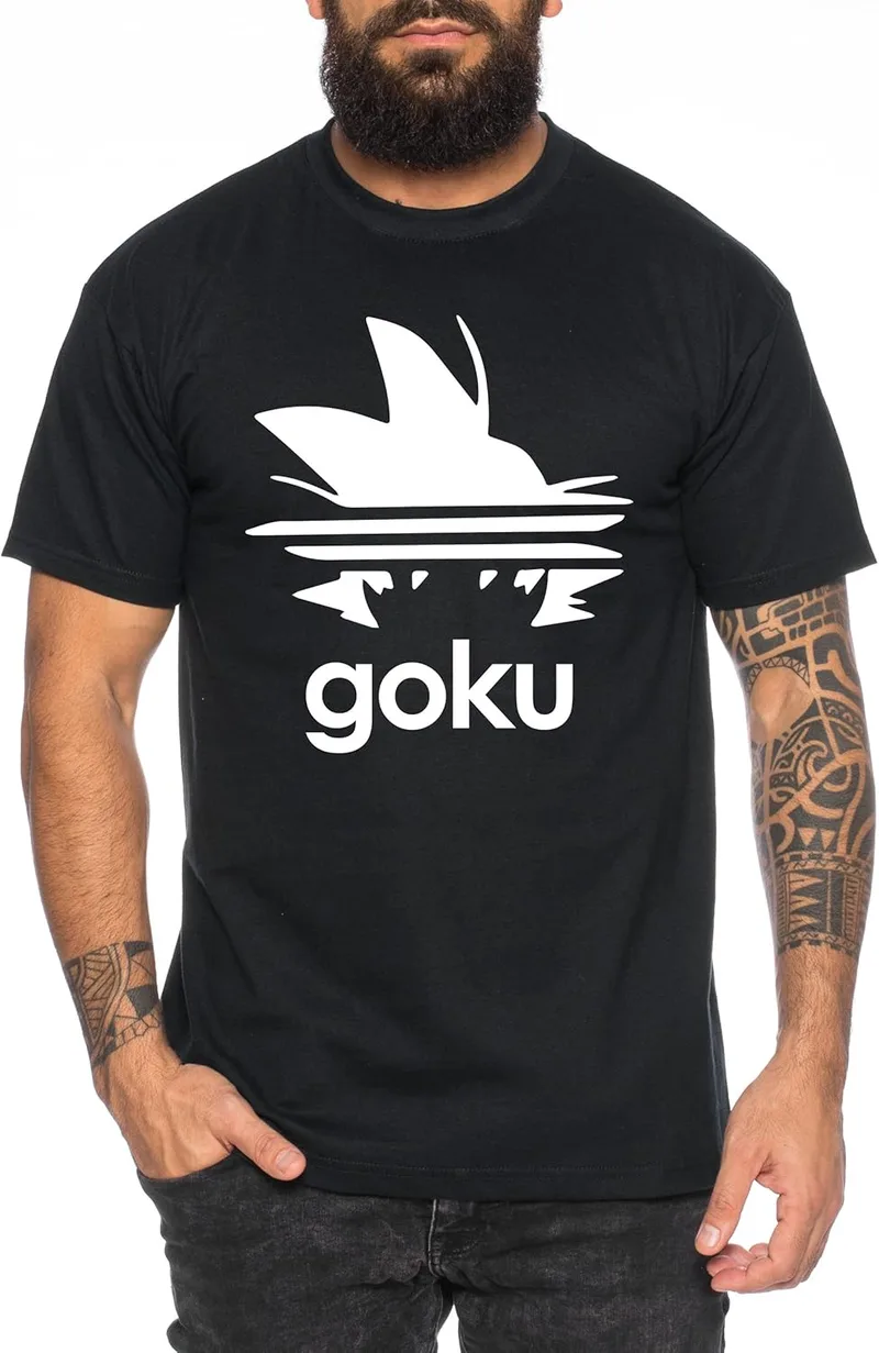 WhyKiki ▫️ Adi Goku T-Shirt para homem Dragon Master Son Ball Vegeta Turtle Roshi Db