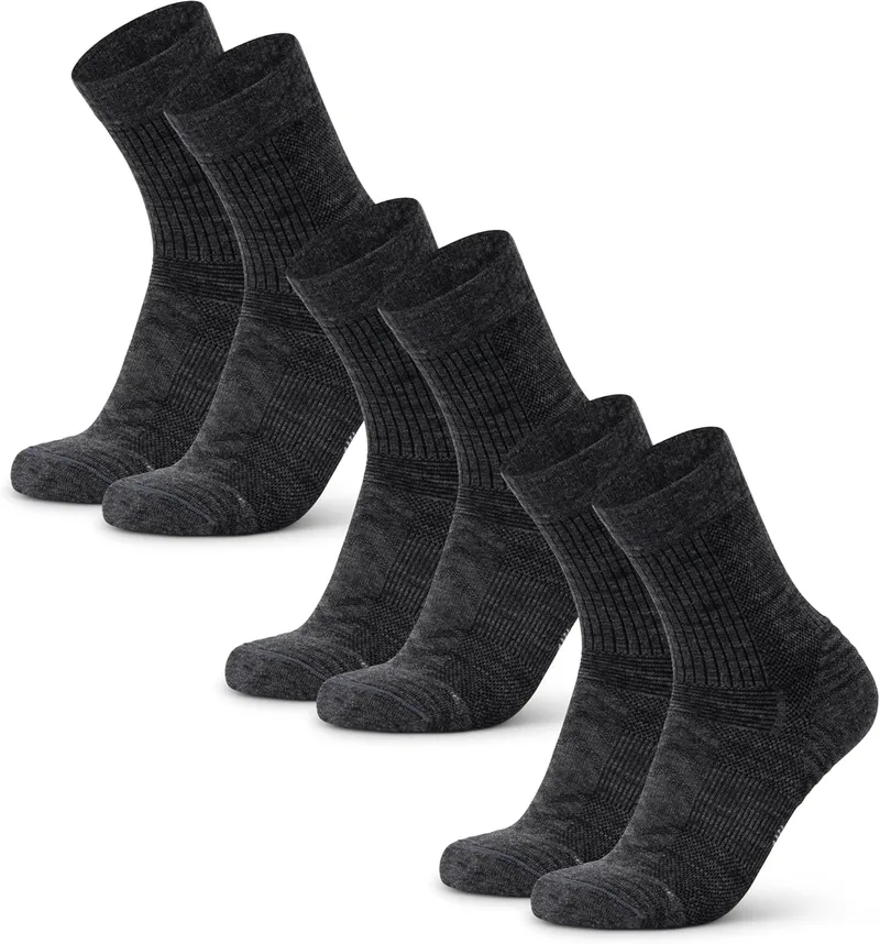 DANISH ENDURANCE ▫️ Meias de inverno para homem e mulher, 3 unidades, Meias leves de lã Merino para caminhadas, Unisexo, 3 unidades